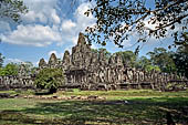 Angkor Thom - Bayon temple, general view from West 